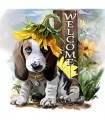 Chien Basset Broderie Diamant